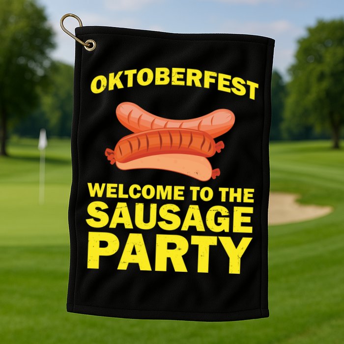 Oktoberfest Welcome To The Sausage Party Golf Towel