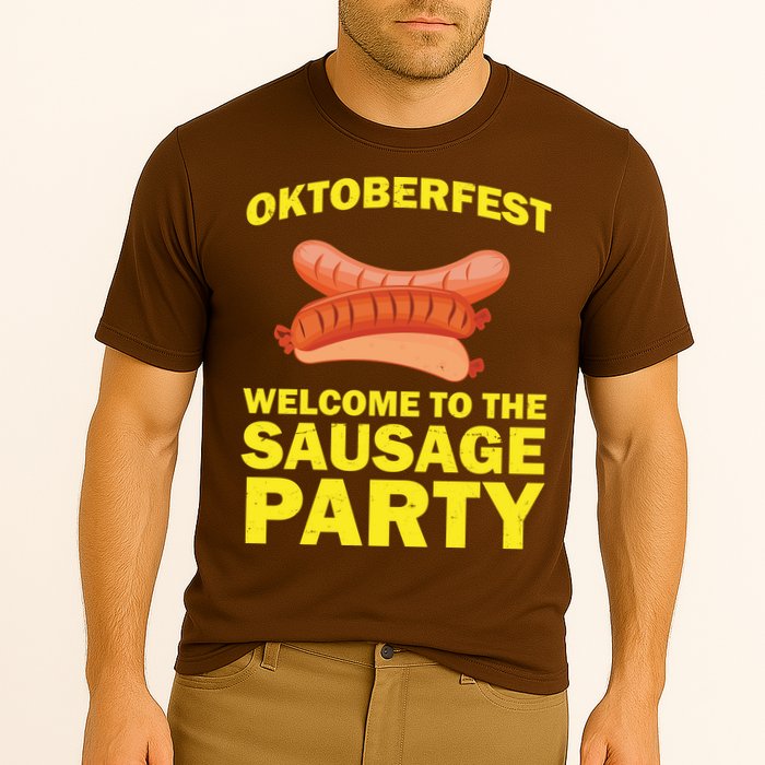 Oktoberfest Welcome To The Sausage Party Cooling Performance Crew T-Shirt