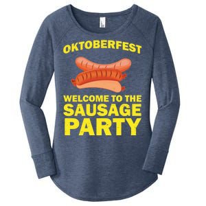 Oktoberfest Welcome To The Sausage Party Women's Perfect Tri Tunic Long Sleeve Shirt