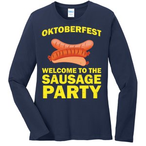 Oktoberfest Welcome To The Sausage Party Ladies Long Sleeve Shirt