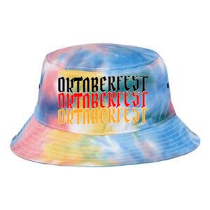 Oktoberfest Word Flag Logo Tie Dye Newport Bucket Hat