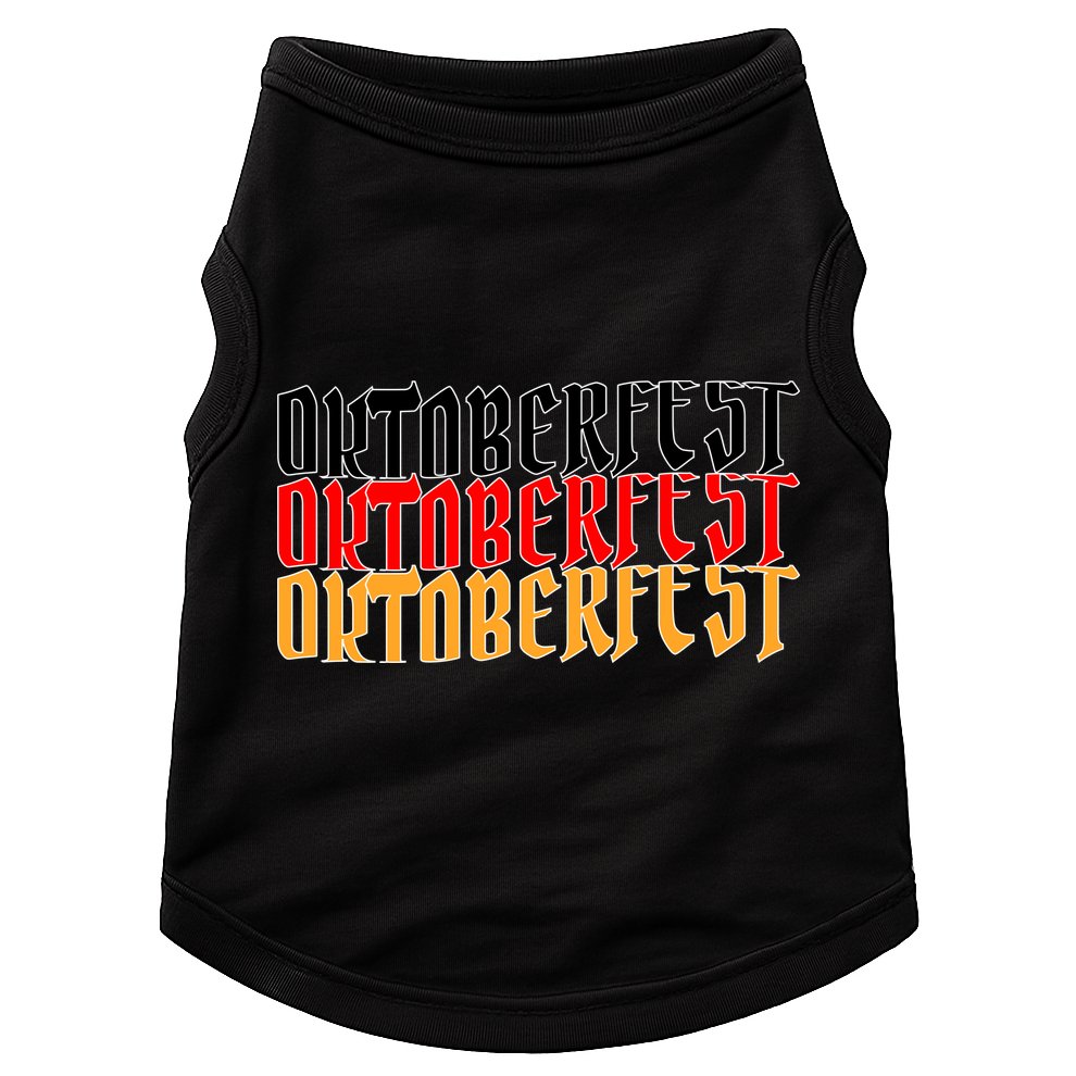 Oktoberfest Word Flag Logo Doggie Tank