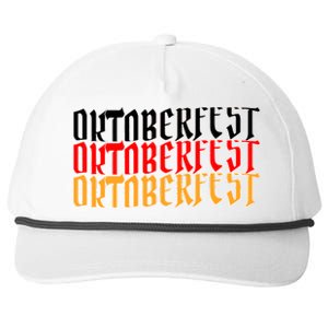 Oktoberfest Word Flag Logo Snapback Five-Panel Rope Hat