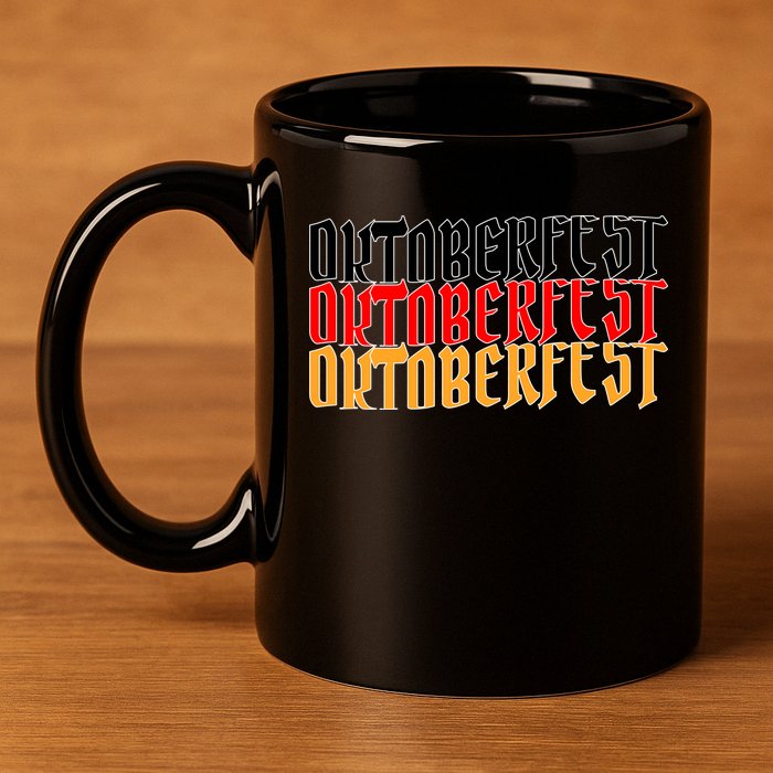 Oktoberfest Word Flag Logo 11oz C Handle Ceramic Mug