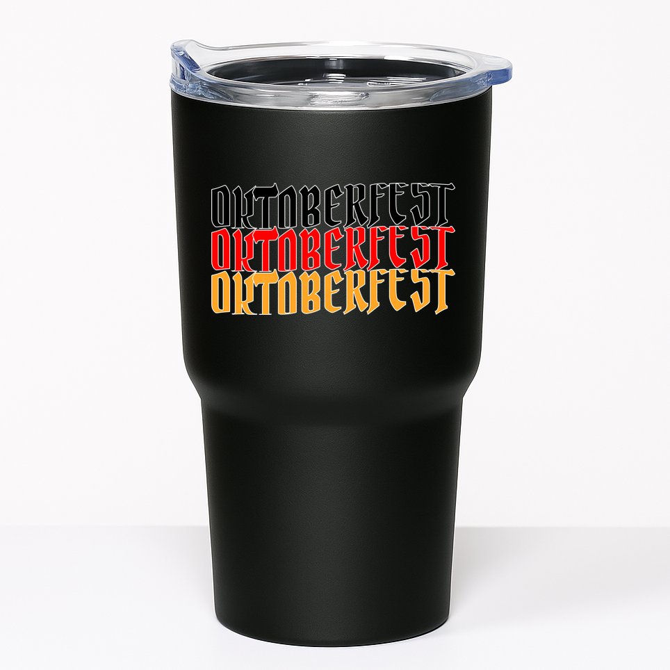 Oktoberfest Word Flag Logo Tumbler