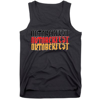 Oktoberfest Word Flag Logo Tank Top