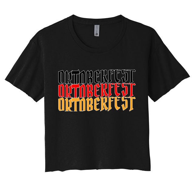 Oktoberfest Word Flag Logo Crop Top