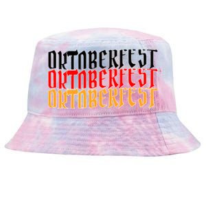 Oktoberfest Word Flag Logo Tie-Dyed Bucket Hat