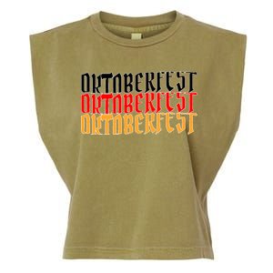 Oktoberfest Word Flag Logo Garment-Dyed Women's Muscle Tee