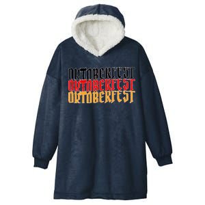 Oktoberfest Word Flag Logo Hooded Wearable Blanket