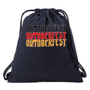 Oktoberfest Word Flag Logo Drawstring Bag