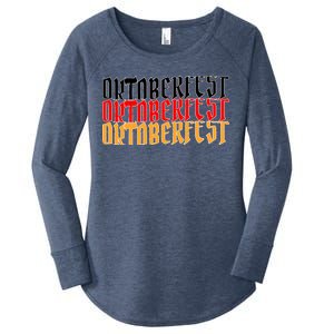 Oktoberfest Word Flag Logo Women's Perfect Tri Tunic Long Sleeve Shirt