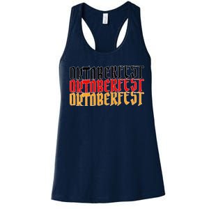 Oktoberfest Word Flag Logo Women's Racerback Tank