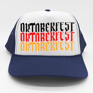 Oktoberfest Word Flag Logo Trucker Hat