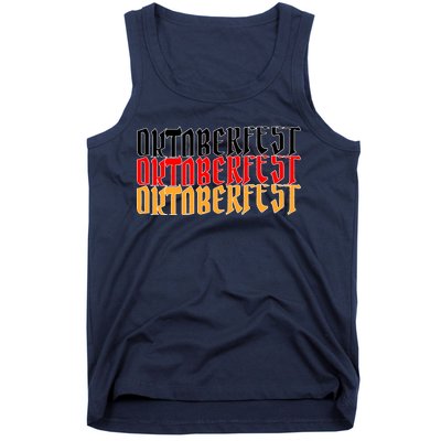 Oktoberfest Word Flag Logo Tank Top