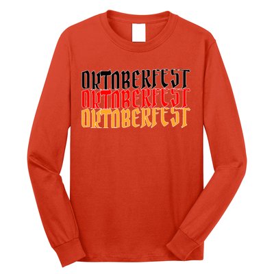 Oktoberfest Word Flag Logo Long Sleeve Shirt