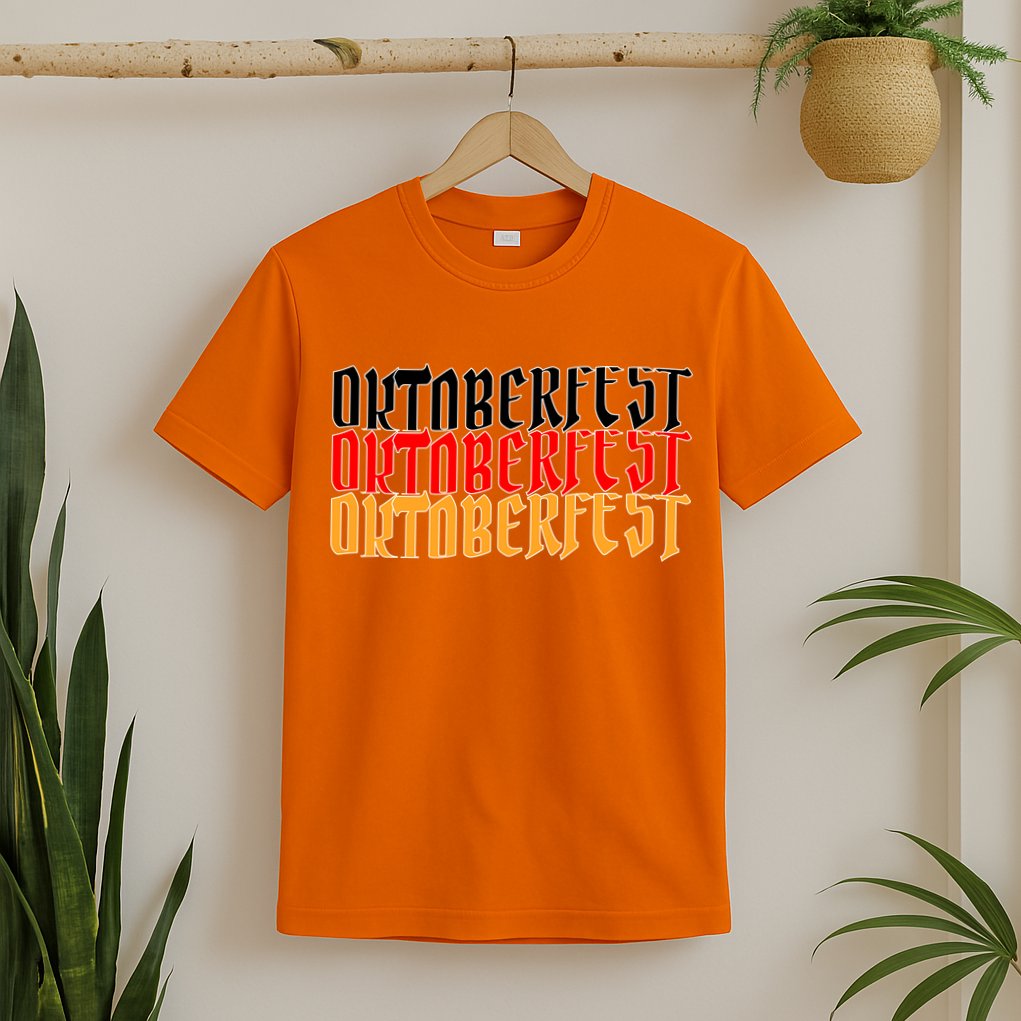 Oktoberfest Word Flag Logo T-Shirt