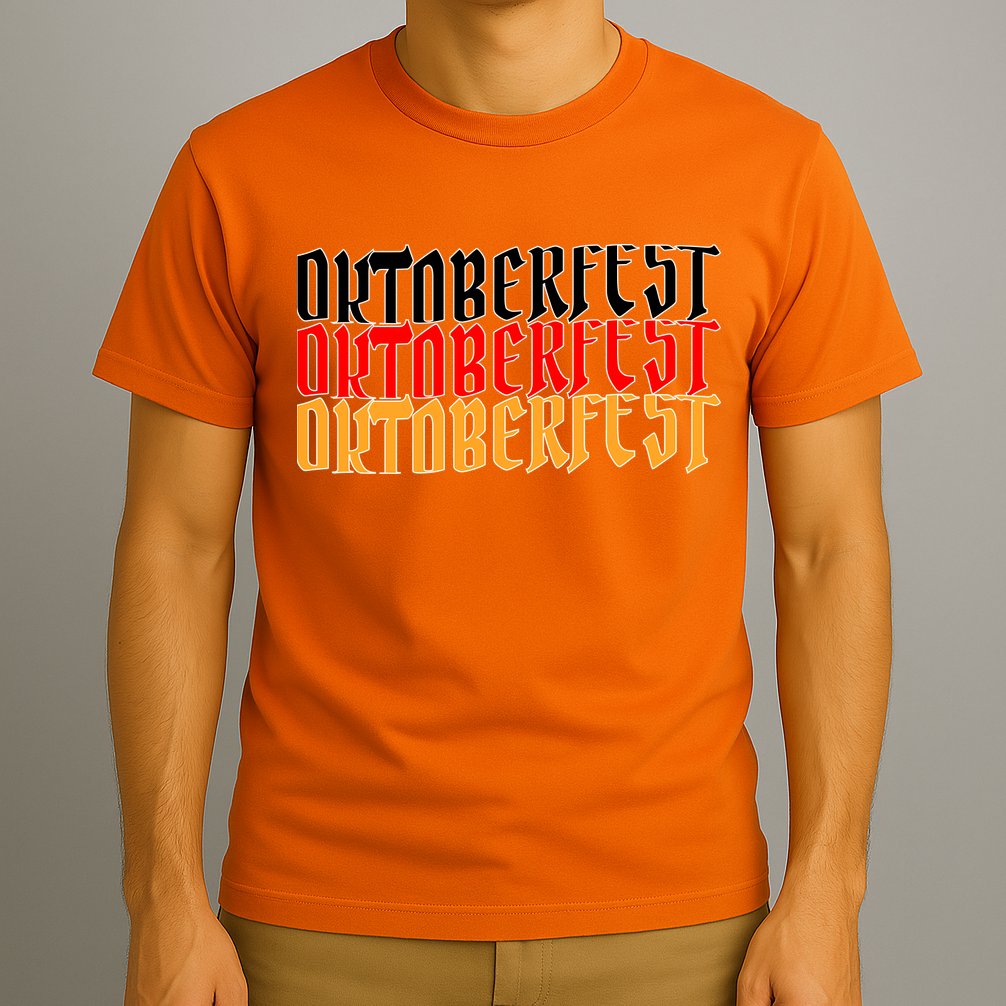 Oktoberfest Word Flag Logo T-Shirt