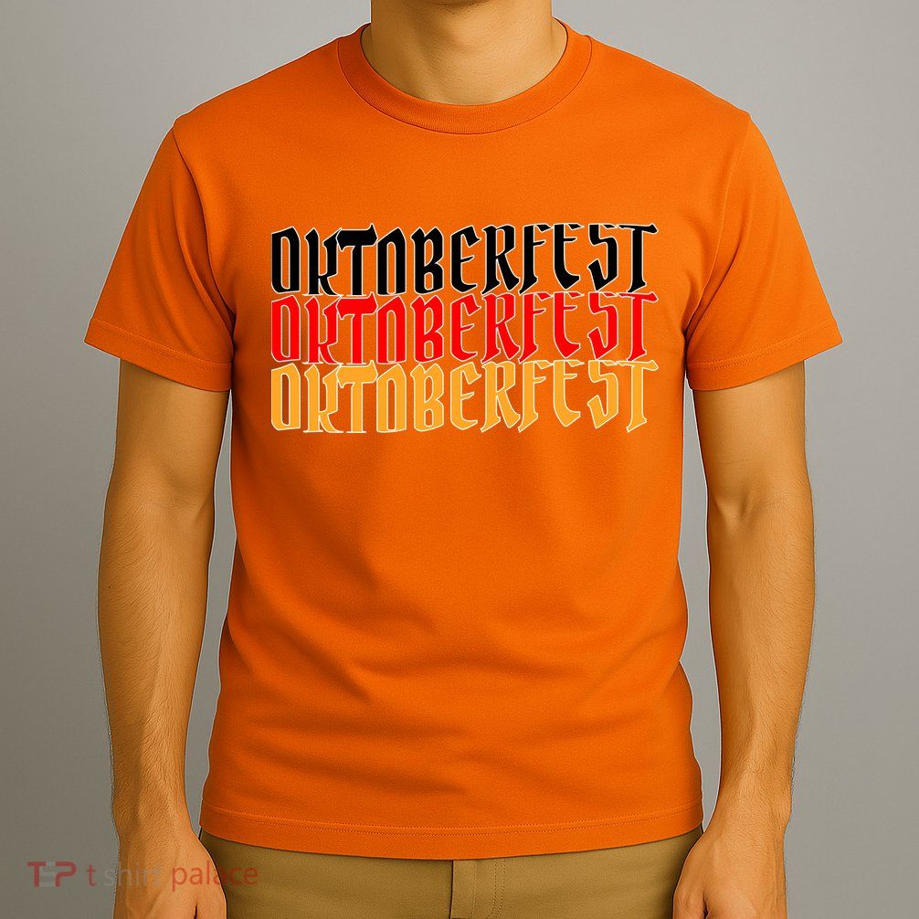 Oktoberfest Word Flag Logo T-Shirt