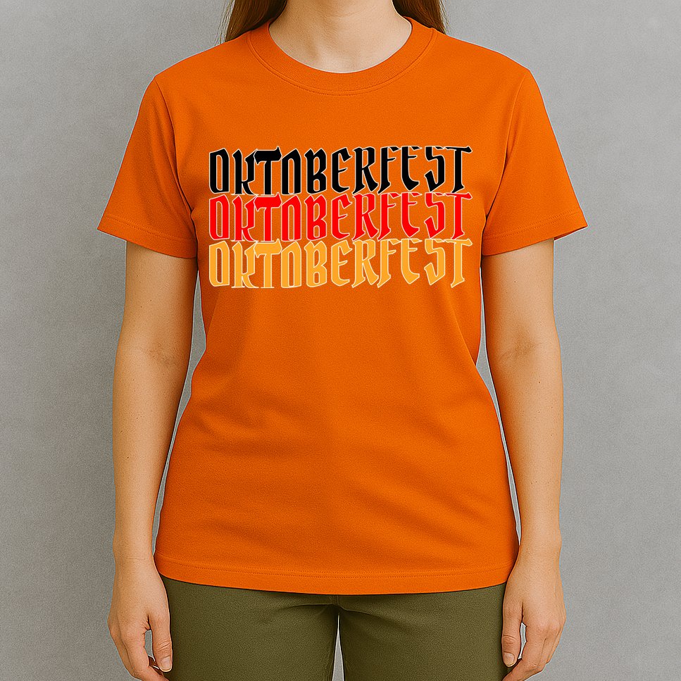 Oktoberfest Word Flag Logo T-Shirt