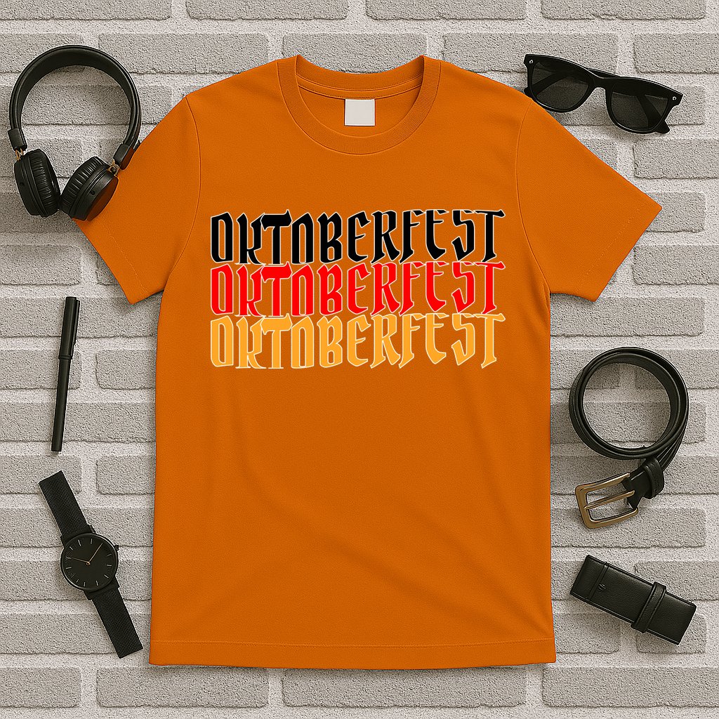 Oktoberfest Word Flag Logo T-Shirt