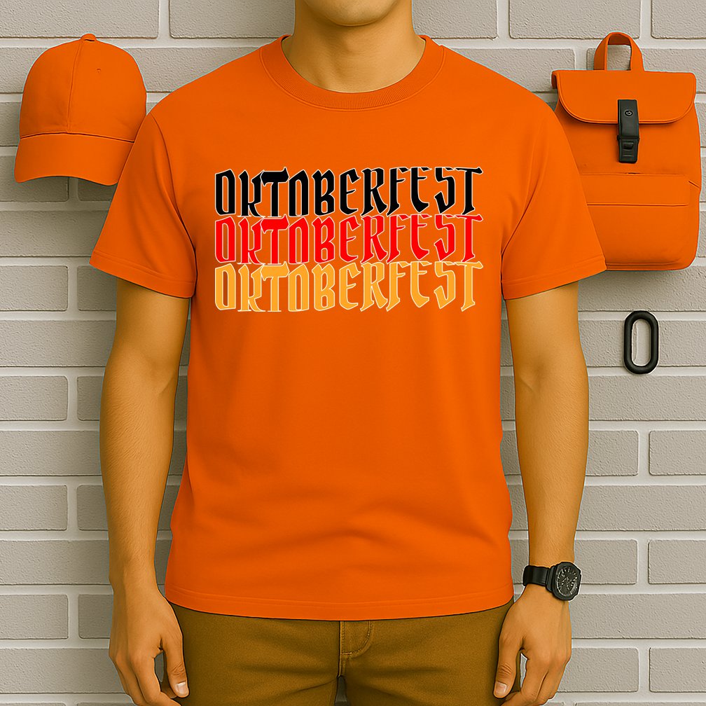 Oktoberfest Word Flag Logo T-Shirt