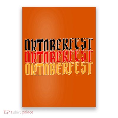 Oktoberfest Word Flag Logo Poster