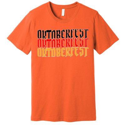 Oktoberfest Word Flag Logo Premium T-Shirt