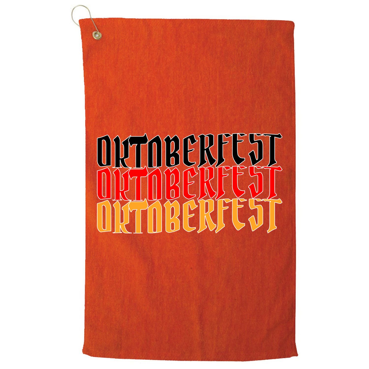 Oktoberfest Word Flag Logo Golf Towel