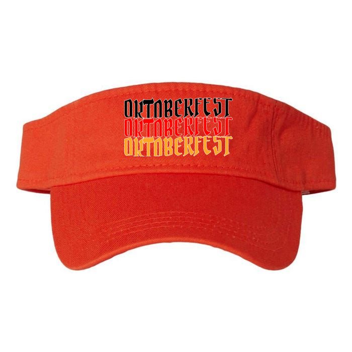 Oktoberfest Word Flag Logo Valucap Bio-Washed Visor