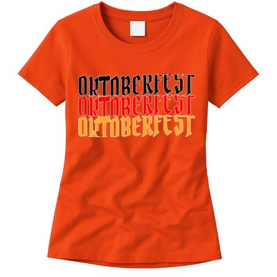 Oktoberfest Word Flag Logo Womens T-Shirt