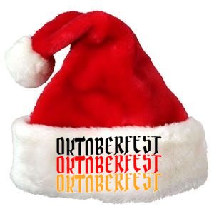 Oktoberfest Word Flag Logo Premium Christmas Santa Hat