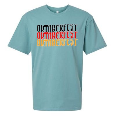 Oktoberfest Word Flag Logo Sueded Cloud Jersey T-Shirt