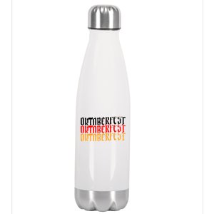 Oktoberfest Word Flag Logo Stainless Steel Insulated Water Bottle