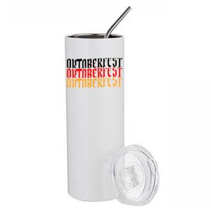 Oktoberfest Word Flag Logo Stainless Steel Tumbler