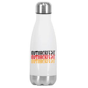 Oktoberfest Word Flag Logo Stainless Steel Insulated Water Bottle