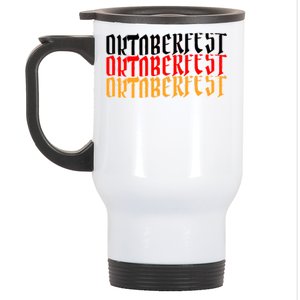 Oktoberfest Word Flag Logo Stainless Steel Travel Mug