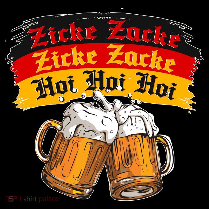 Oktoberfest Zicke Zacke Hoi Hoi Hoi Button