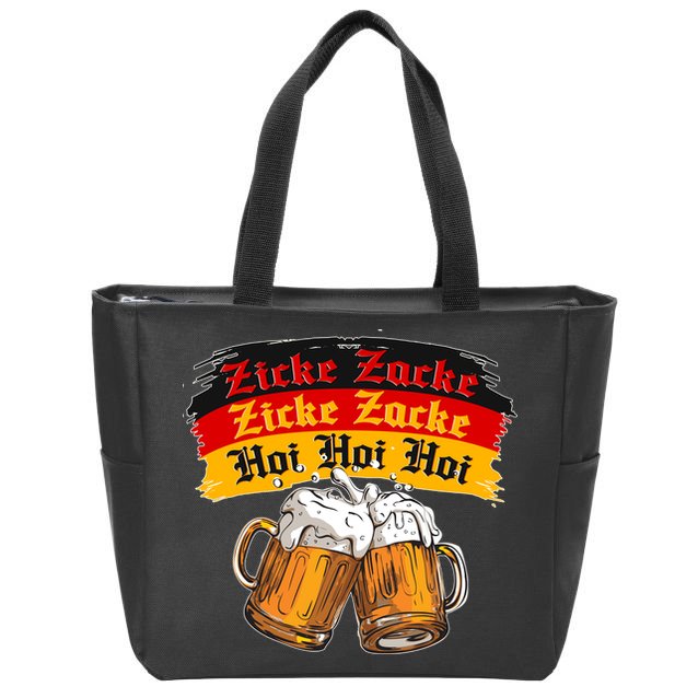 Oktoberfest Zicke Zacke Hoi Hoi Hoi Zip Tote Bag