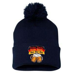 Oktoberfest Zicke Zacke Hoi Hoi Hoi Pom Pom 12in Knit Beanie