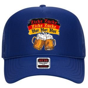 Oktoberfest Zicke Zacke Hoi Hoi Hoi High Crown Mesh Back Trucker Hat