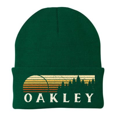 Oakley Ky Vintage Evergreen Sunset Eighties Knit Cap Winter Beanie