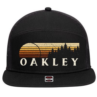 Oakley Ky Vintage Evergreen Sunset Eighties 7 Panel Mesh Trucker Snapback Hat