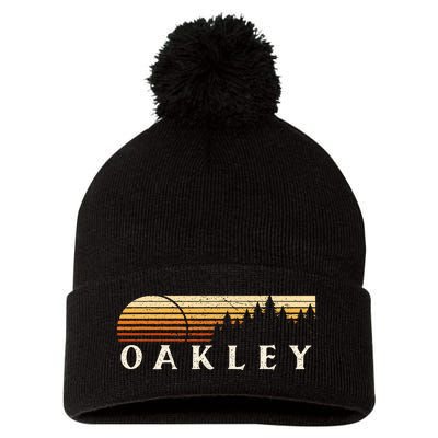 Oakley Ky Vintage Evergreen Sunset Eighties Pom Pom 12in Knit Beanie