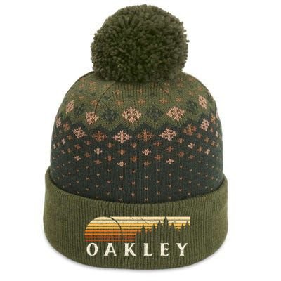 Oakley Ky Vintage Evergreen Sunset Eighties The Baniff Cuffed Pom Beanie