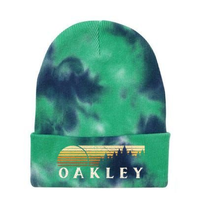 Oakley Ky Vintage Evergreen Sunset Eighties Tie Dye 12in Knit Beanie