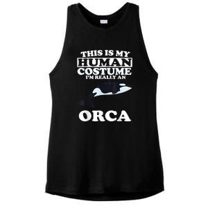 Orca Killer Whale Love Ladies PosiCharge Tri-Blend Wicking Tank