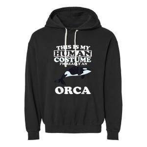 Orca Killer Whale Love Garment-Dyed Fleece Hoodie