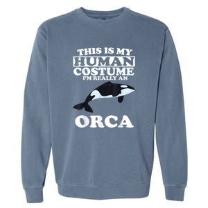 Orca Killer Whale Love Garment-Dyed Sweatshirt