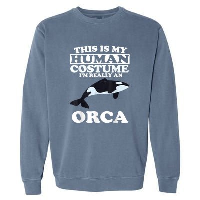 Orca Killer Whale Love Garment-Dyed Sweatshirt